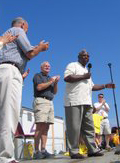 Mayor Barrett and Hank Aaron at the 9th Annual Hank Aaron State Trail Run/Walk